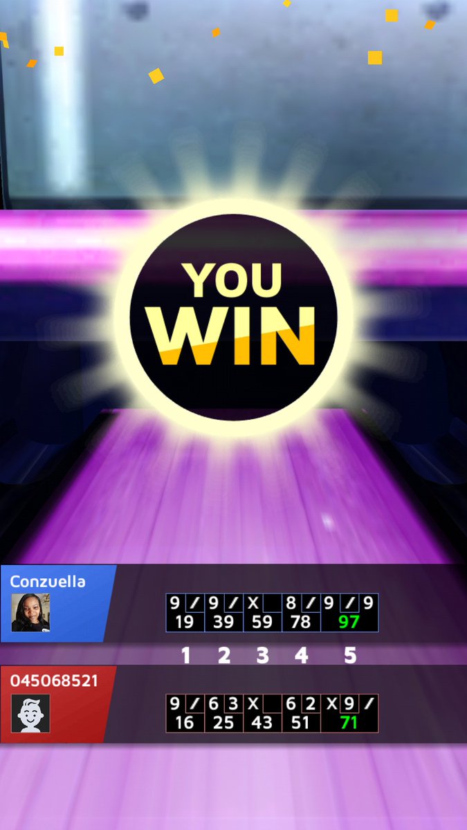 chaskinsluv's tweet photo. I won at New York stage with 97 points! Challenge me now![https://t.co/hIo10lQk3Z] #Bowling_King https://t.co/6tEPo6ojNM