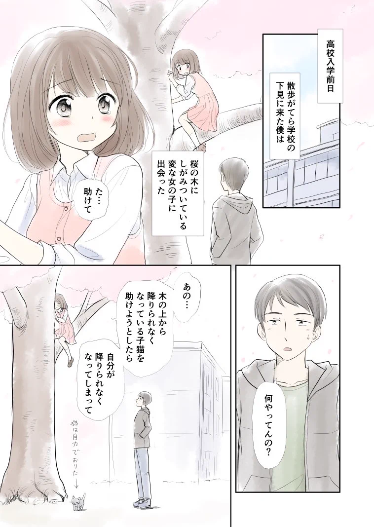 こんな出会い方もあり？木に登って降りられなくなった女の子との出会いｗｗｗ