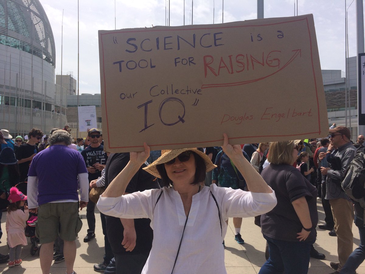 ChristinaDEI's tweet image. If #DougEngelbart were alive he would have marched for science -- an important tool for raising society&apos;s collective IQ. Thanks Barb!