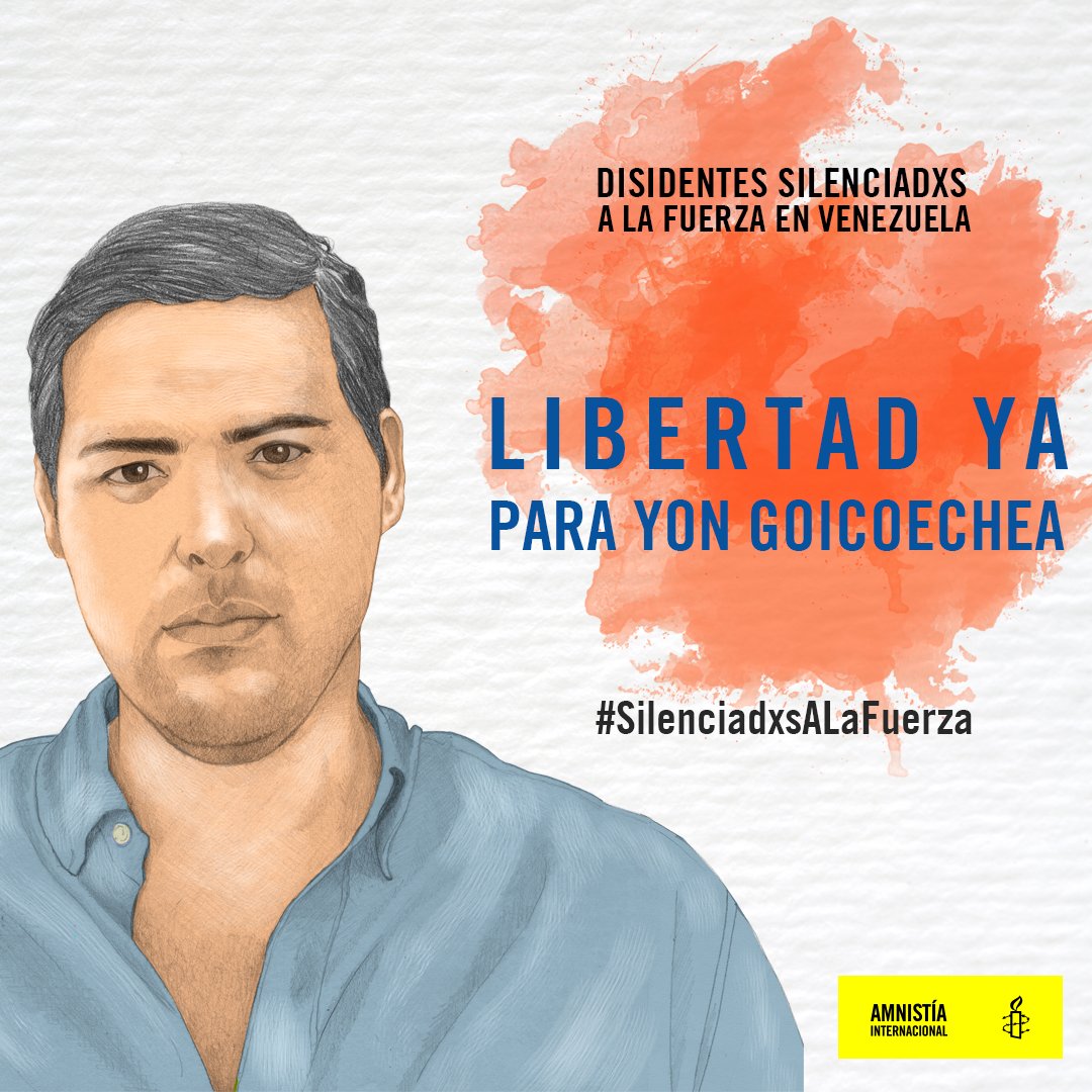 GomezMarcos's tweet photo. Libertad ya para Yon Goicoechea  #SilenciadxsALaFuerza 
Actúa https://t.co/2WhDbgXD3y   

#Venezuela https://t.co/3VCjFZiPSH