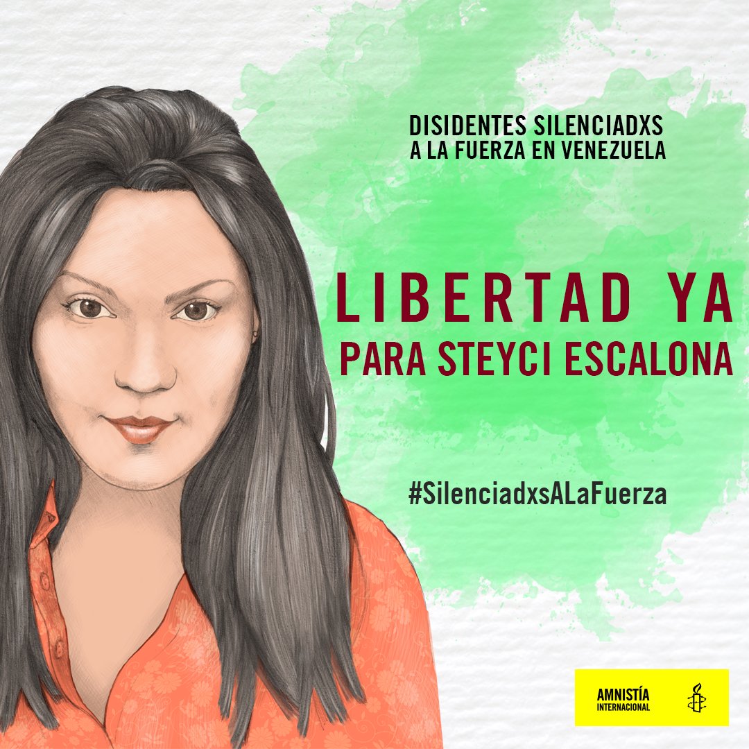 GomezMarcos's tweet photo. Libertad ya para Steyci Escalona  #SilenciadxsALaFuerza 
Actúa https://t.co/obblRBxBXc   

#Venezuela https://t.co/rxxiyYfNdL