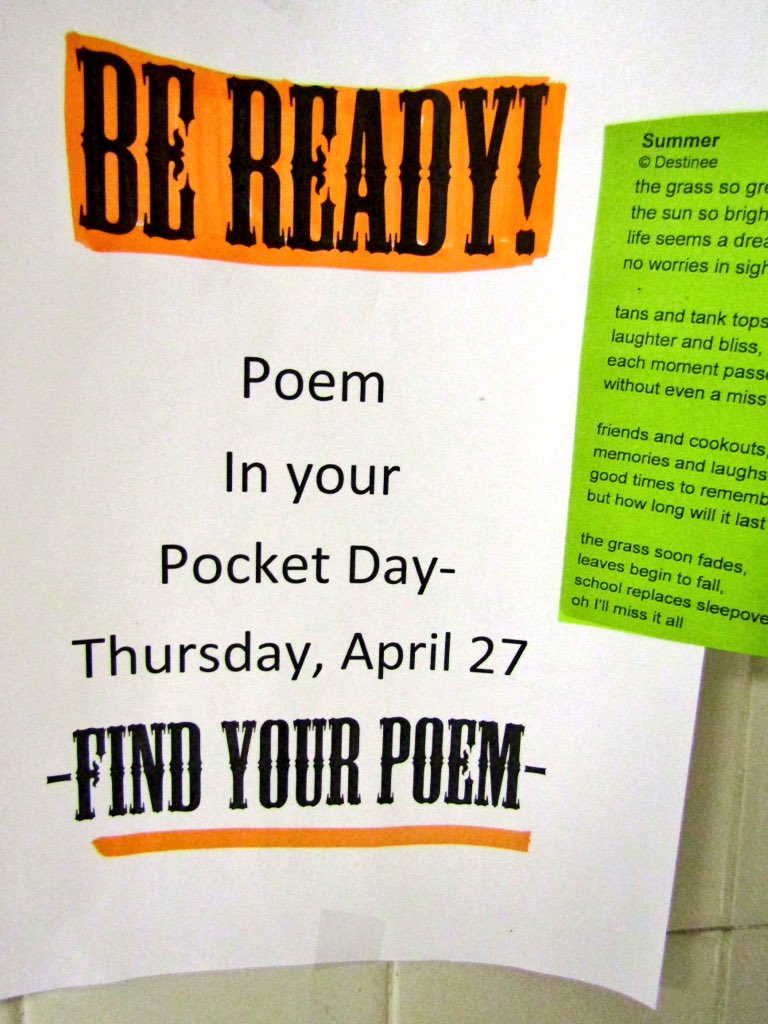 Celebrate "Poem in Your Pocket" Day tomorrow with us!