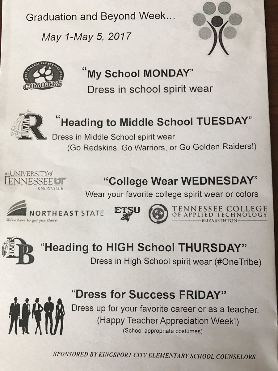 koaks_blair's tweet photo. Graduation and Beyond Week is next week @KCS_Kennedy.  #HigherLevelLearning #OneTribe https://t.co/n3gjq3bJRq