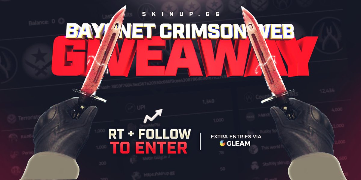 BAYONET CRIMSON WEB GIVEAWAY WITH SKINUP 🕷️

RT + FOLLOW THEN GO TO goo.gl/ryrENg