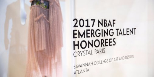 SCADdotedu's tweet image. Check out this conversation with #SCAD student @TheRealDesigner, winner of the @NBAF’s 2017 Emerging Talent Award. bit.ly/2qeNZrW