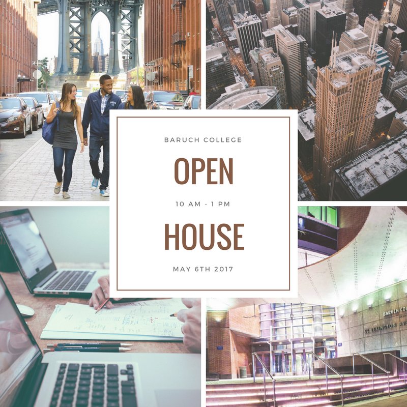 There's SO MUCH we have to tell you! It's one of our biggest events - the Spring Open House on May 6th: bit.ly/2pj5gRJ 
#baruch2021