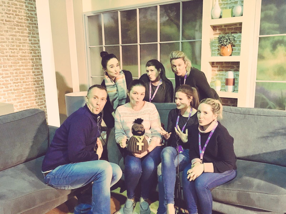 The @IrelandAMTV3 team showing off our best #BlueSteel poses with Mr Tea, ahead of his big @GoggleboxIRLTV3 debut! #IrlAM #GoggleboxIRL
