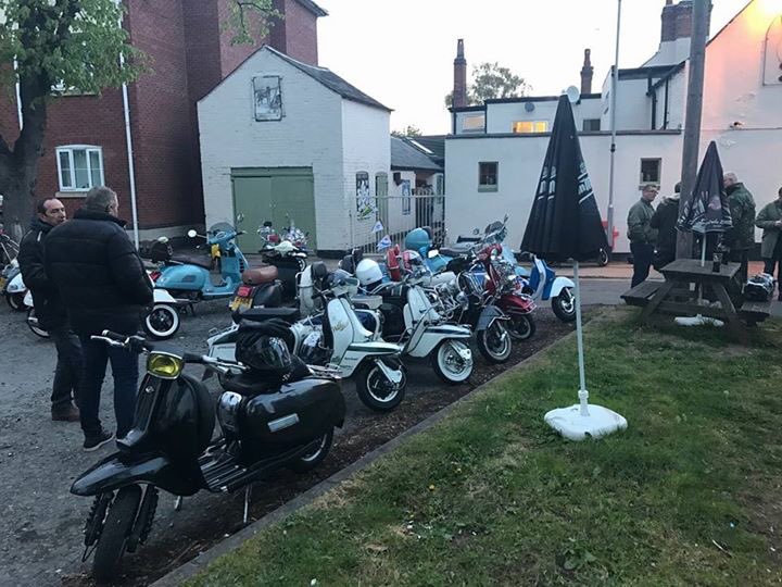Fantastic to welcome Leicestershire Alliance Scooter Club to the pub this evening! #pub #local #Leicestershire #realale #Vespa