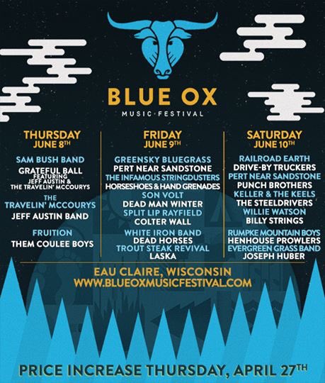 Heads up that ticket prices increase tonight at midnight, don't dilly dally!blueoxmusicfestival.com