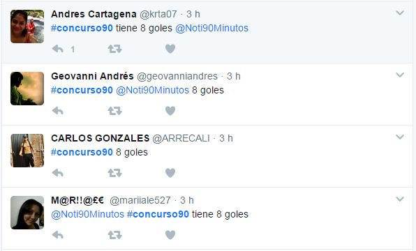 Noti90Minutos's tweet photo. #Concurso90 Conozca los ganadores de los pases dobles para asistir al partido de @AmericadeCali vs @SantaFe. https://t.co/NqswjvD2aZ