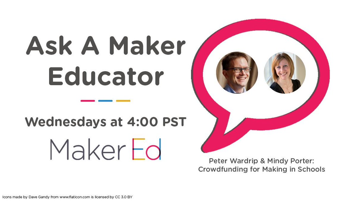 MakerEdOrg's tweet image. Only a couple hours left to send us your questions on #crowdfunding for @PghKids &amp;amp; @Amazeum: bit.ly/2q7iv8b #AskAMakerEducator