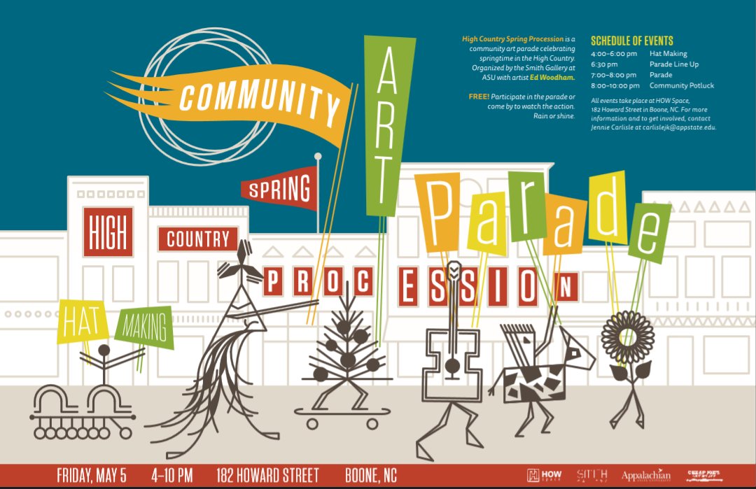 _HOWSpace's tweet image. We hope you&apos;ll join us for the High Country Spring Procession, Community Arts Parade next Friday May 5th!