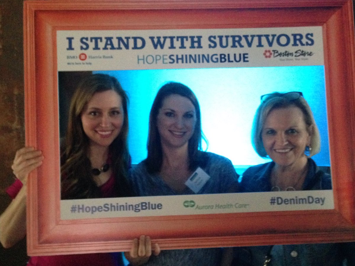 ThisIsMichelleR's tweet photo. We stand with survivors! #denimday #HopeShiningBlue #DenimDay2017 @tamihughesnews https://t.co/RfoDuUqSeD