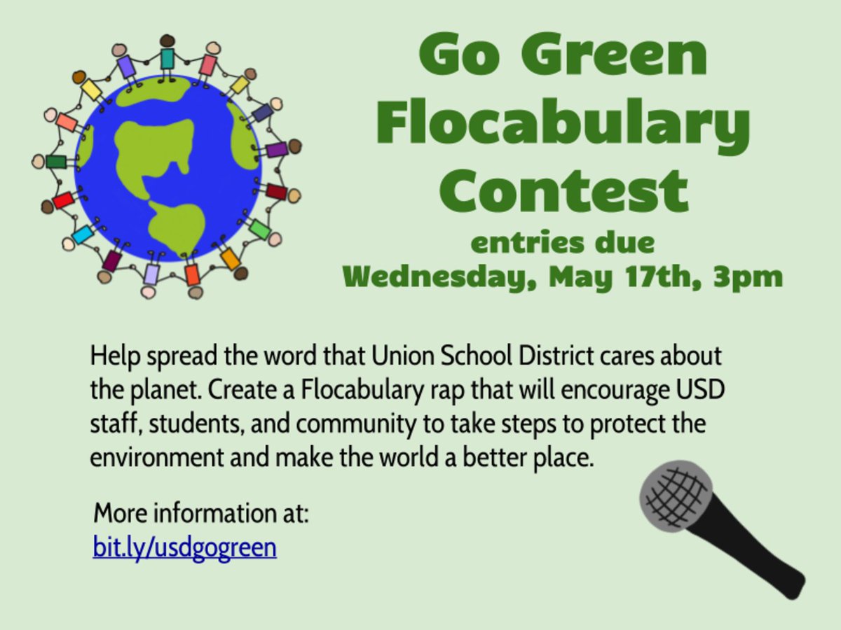Genevieve Pacada (@pacadavision) on Twitter photo Hey USD Ts! Planning on entering our GoGreen <a href="/Flocabulary/">Flocabulary</a> contest? bit.ly/usdgogreen Can't wait to see what Ss come up with #USDlearns Hey USD Ts! Planning on entering our GoGreen <a href="/Flocabulary/">Flocabulary</a> contest? bit.ly/usdgogreen Can't wait to see what Ss come up with #USDlearns