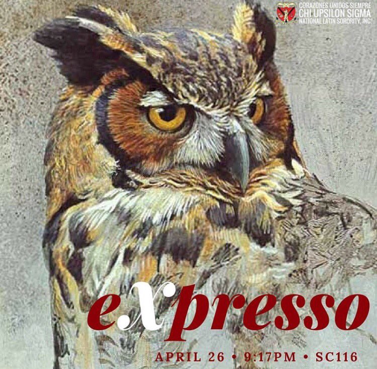 Last eXpresso of the semester! Stop by and hear about the best sisterhood in eXistence 🌺