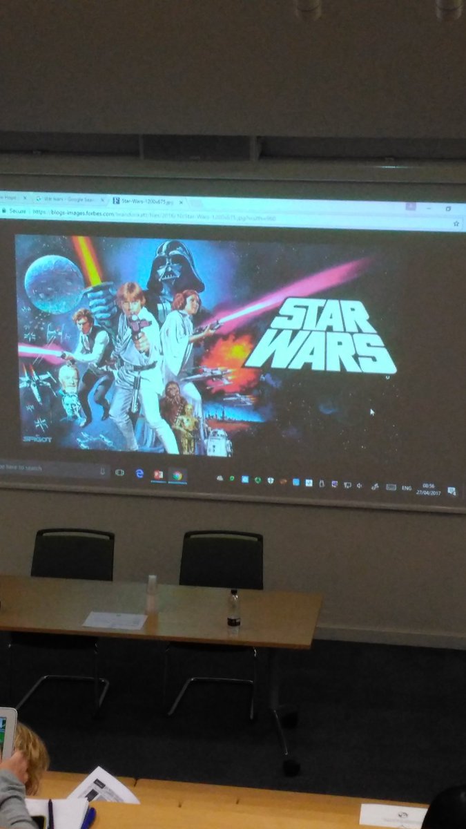 adamarchaeology's tweet image. As if I wouldn&apos;t start the #CA2017 in the Star Wars session. #geekoverload