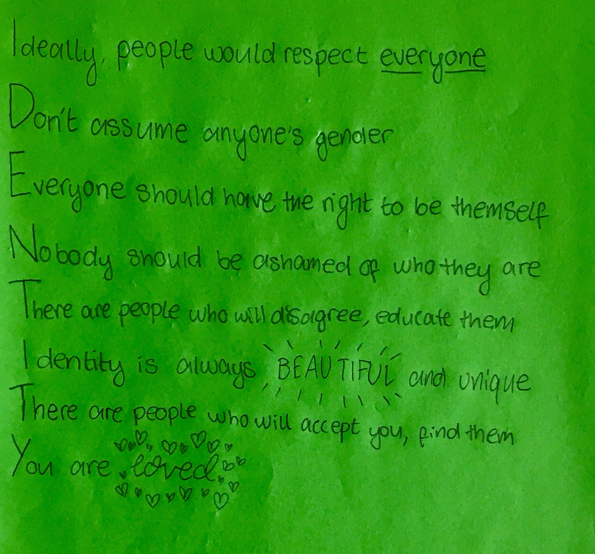 Allsorts Youth Project Some Amazing Acrostic Poems From Our Under 16 S Group On Identity Some Inspiring Words