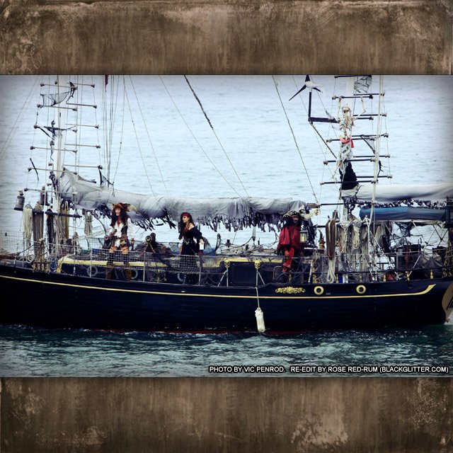 RoseThirteen's tweet photo. Crewmates &amp; I #RoseRedRum #Rose #Pirate #Pirates #PiratesLife #PiratesLifeSweepstakes #Gypsy #Villain #california #pirateship #trip #Ocean☠️ https://t.co/REg2DLjQjR