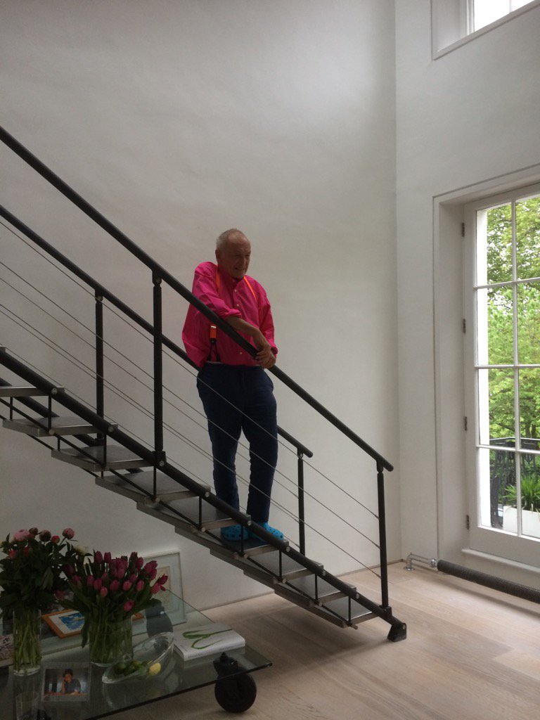 The amazing Richard Rogers ... at his home talking about <a href="/MaggiesCentres/">Maggie's Centres</a> tonight