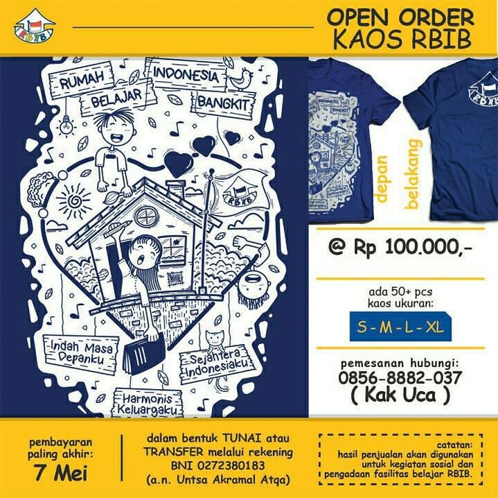 Open order kaos RBIB nih, yuk diorder sambil beramal 🤗