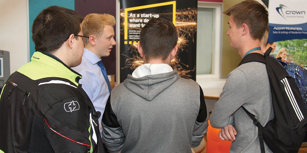 Thanks to all employers who came along to our #Job Fair today, including former student Thomas @EY_SchoolsUK!
