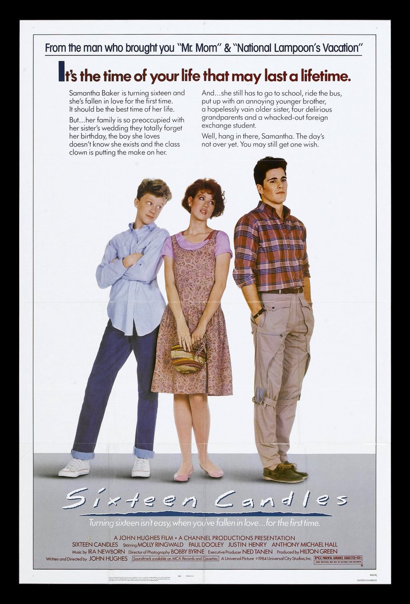 May 4, 1984, the film Sixteen Candles was released in theaters. #80s