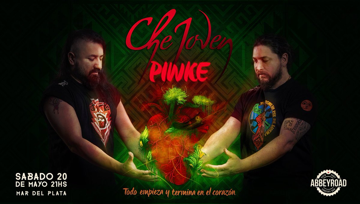 20 de Mayo <a href="/CheJovenOficial/">Che Joven</a>  presenta nuevo espectáculo.
PIWKE . Todo empieza y termina en el corazón.
Abbey Road