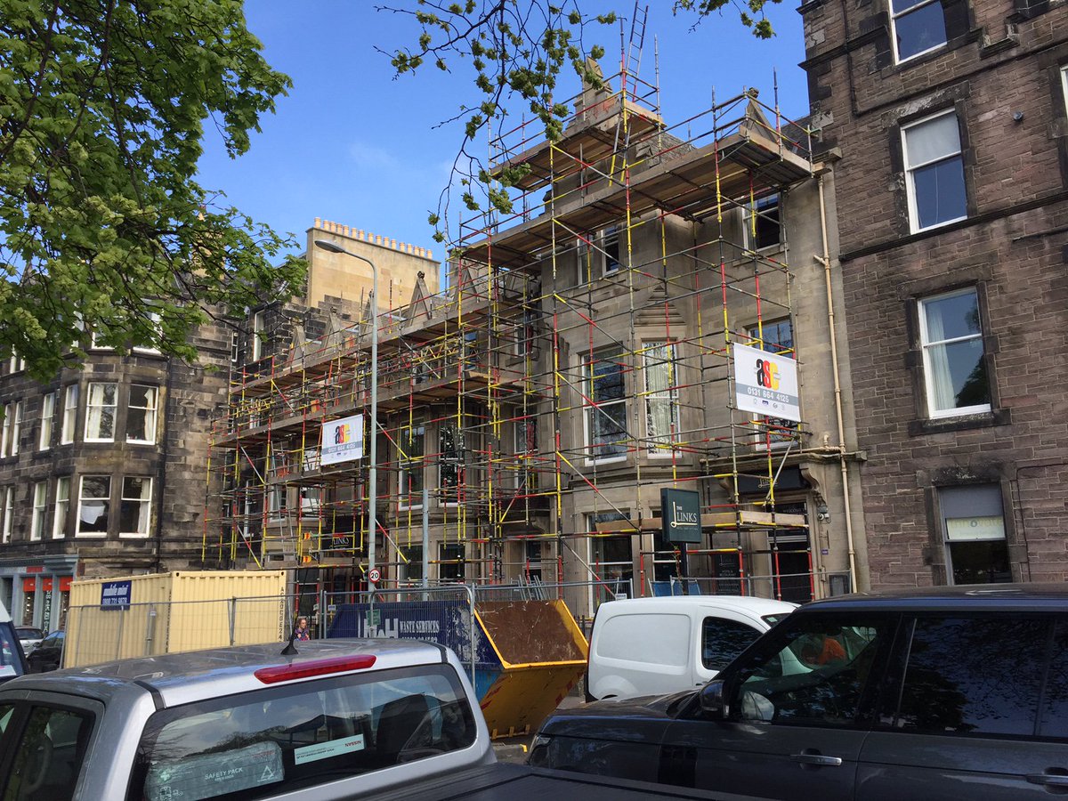 AscEdinburgh's tweet photo. Links Hotel, Edinburgh - Front elevation refurbishment. https://t.co/HcJU4Dp0RY