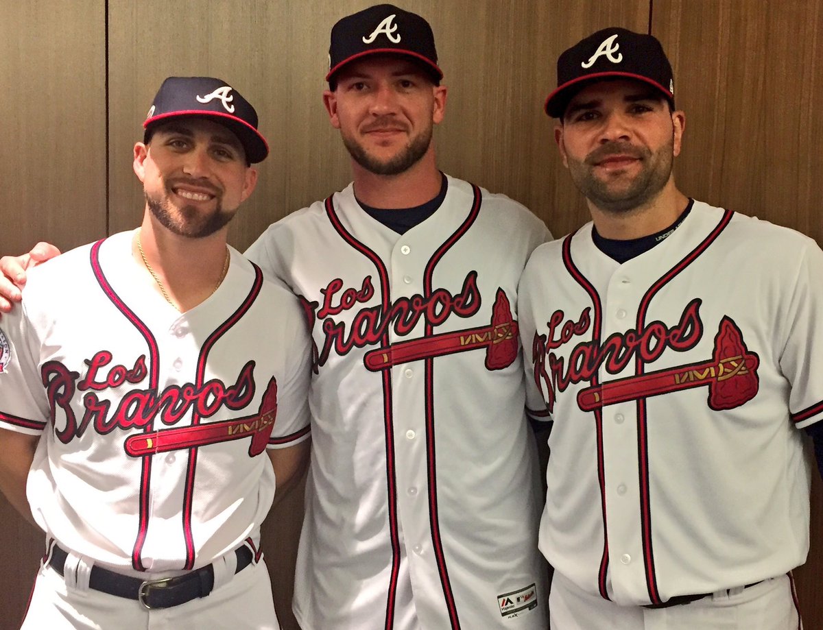 MLB on X: The @Braves are rockin' Los Bravos jerseys tonight 🔥   / X