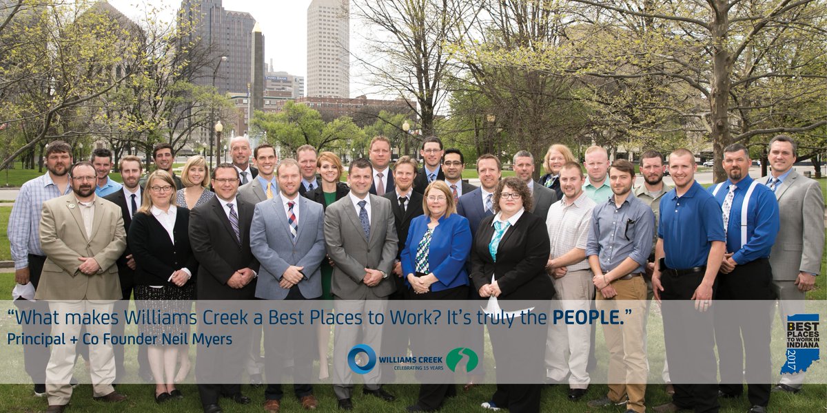 Williams_Creek's tweet photo. "What makes Williams Creek a Best Place to Work? It's truly the PEOPLE." Principal + CoFounder Neil Myers #WilliamsCreekCulture #BPWIN17 https://t.co/faDFocEleF