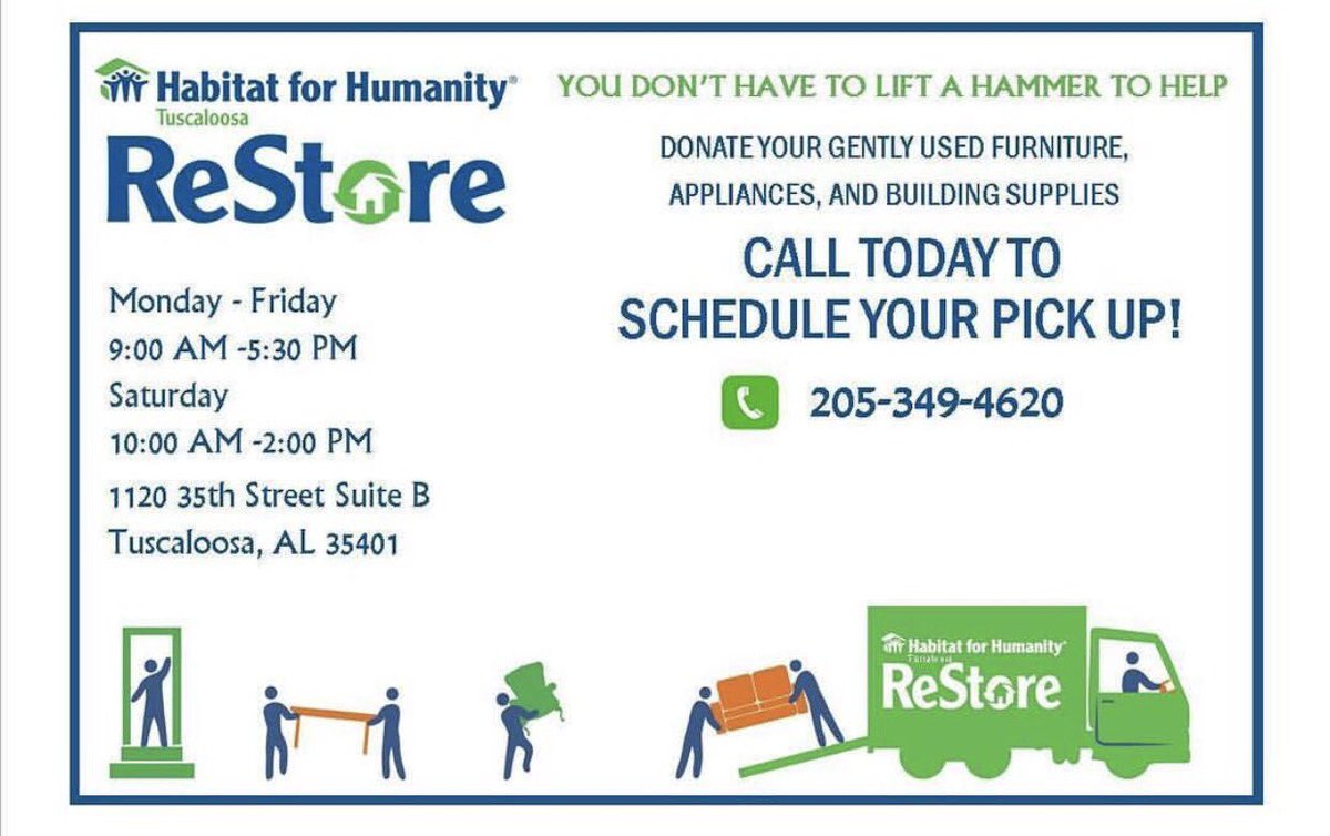alphaalabama's tweet photo. Hey Alpha residents!  Contact  @UAHabitat to schedule a pick up! Please no furniture or appliances in the trash chutes or halls. https://t.co/azZ2SBcH34