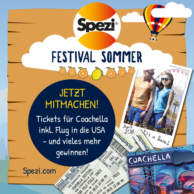 Spezi startet in den "Festival Sommer"! Jetzt mitmachen unter: spezi.com/festival-sommer