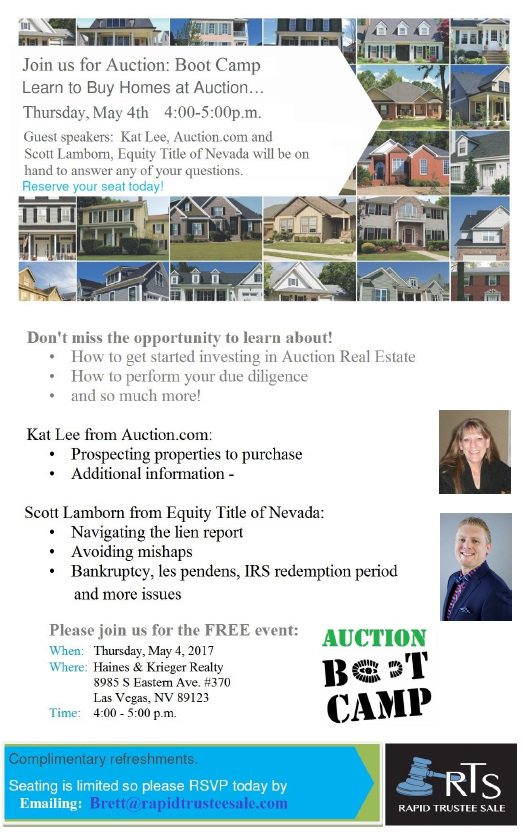 Vegas: Auction Boot:Camp Don't miss this event!  Today at 4:00 p.m. conta.cc/2qArhf6