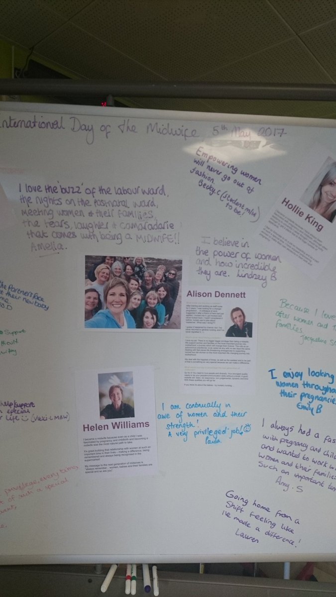 Midwives @YeovilHospital sharing their thoughts for tomorrows International Day of the Midwife #proudtobeamidwife