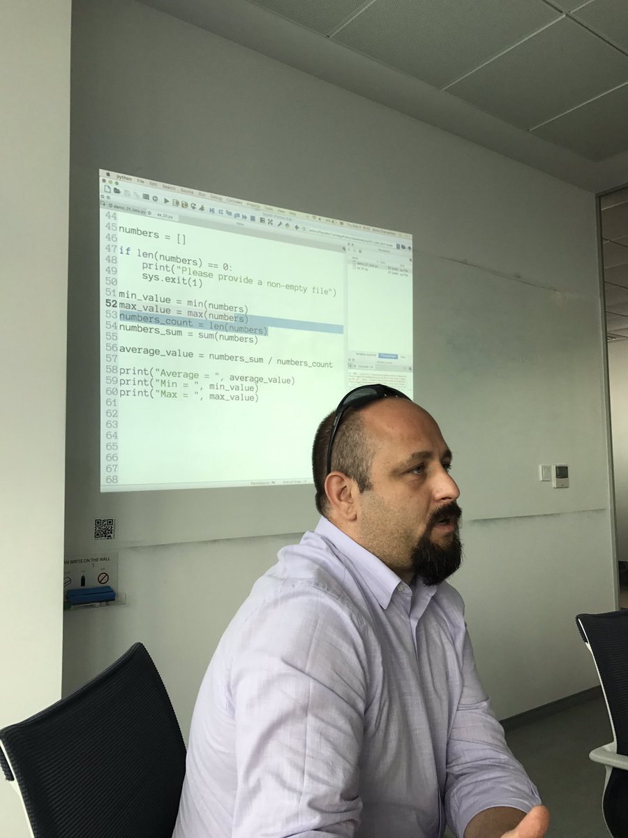 janettodorova's tweet image. #DefensiveProgramming #sysexit(1) - спасява ни от собствената ни простотия 🐍 #python #pythonclass by @b_chervenkov