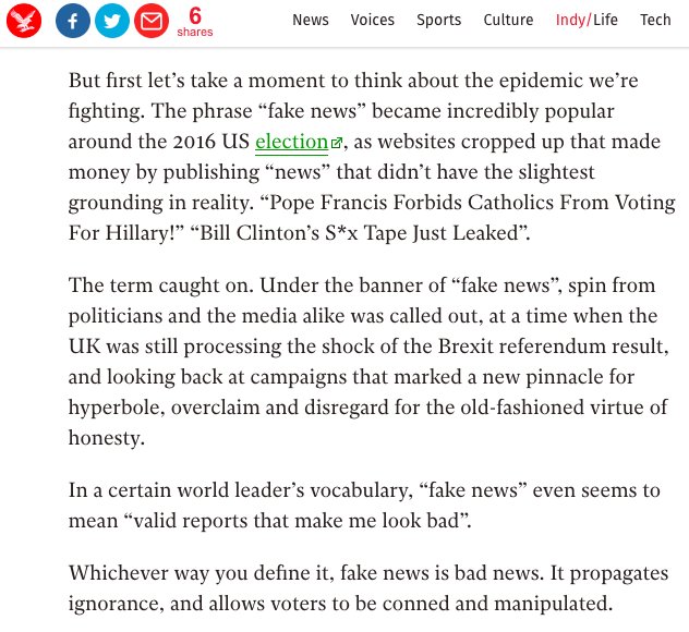 Tom Gara On Twitter The Zombie Independent Launches A Fake News