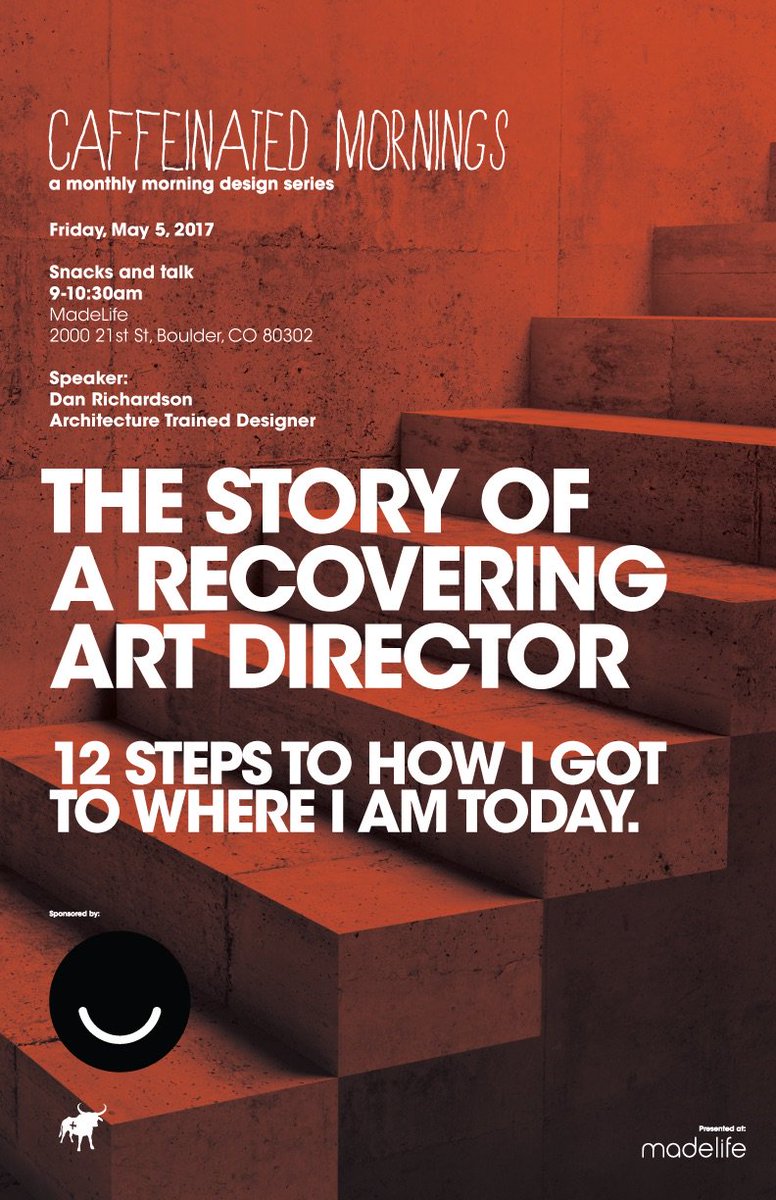 caffeinatedmorn's tweet image. THE STORY OF A RECOVERING ART DIRECTOR is tomorrow’s #CAFFEINATEDMORNINGS Sign up here bit.ly/2pGkyCV