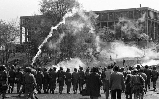 KSU_Panhel's tweet photo. Today we take a moment to reflect on the tragedy that occurred on May 4, 1970 #undeniablyksu https://t.co/Fh3k8FNPeC