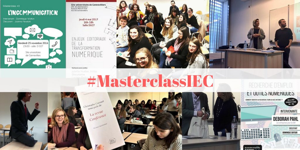 master_iec's tweet image. RDV à la rentrée 2017-2018 pour un nouveau programme de #MasterclassIEC riche en découvertes !