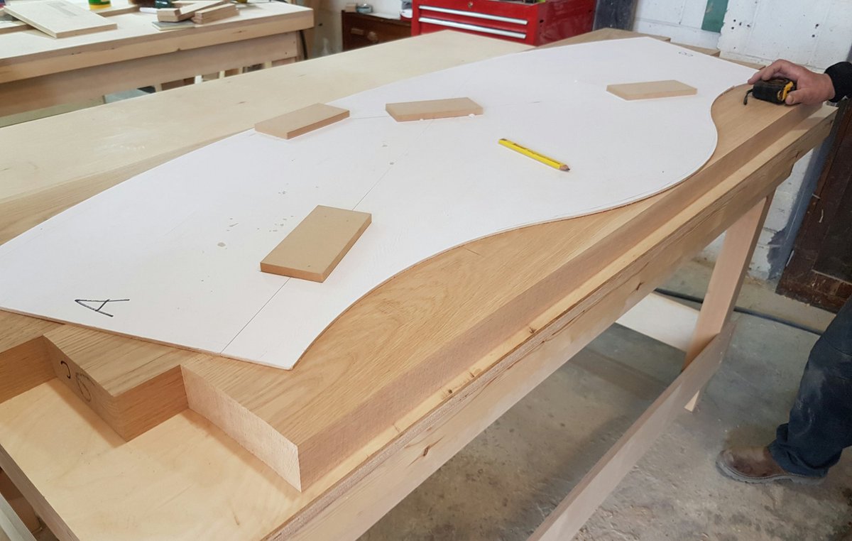 chiltern grc on twitter oak bench and cnc letter production
