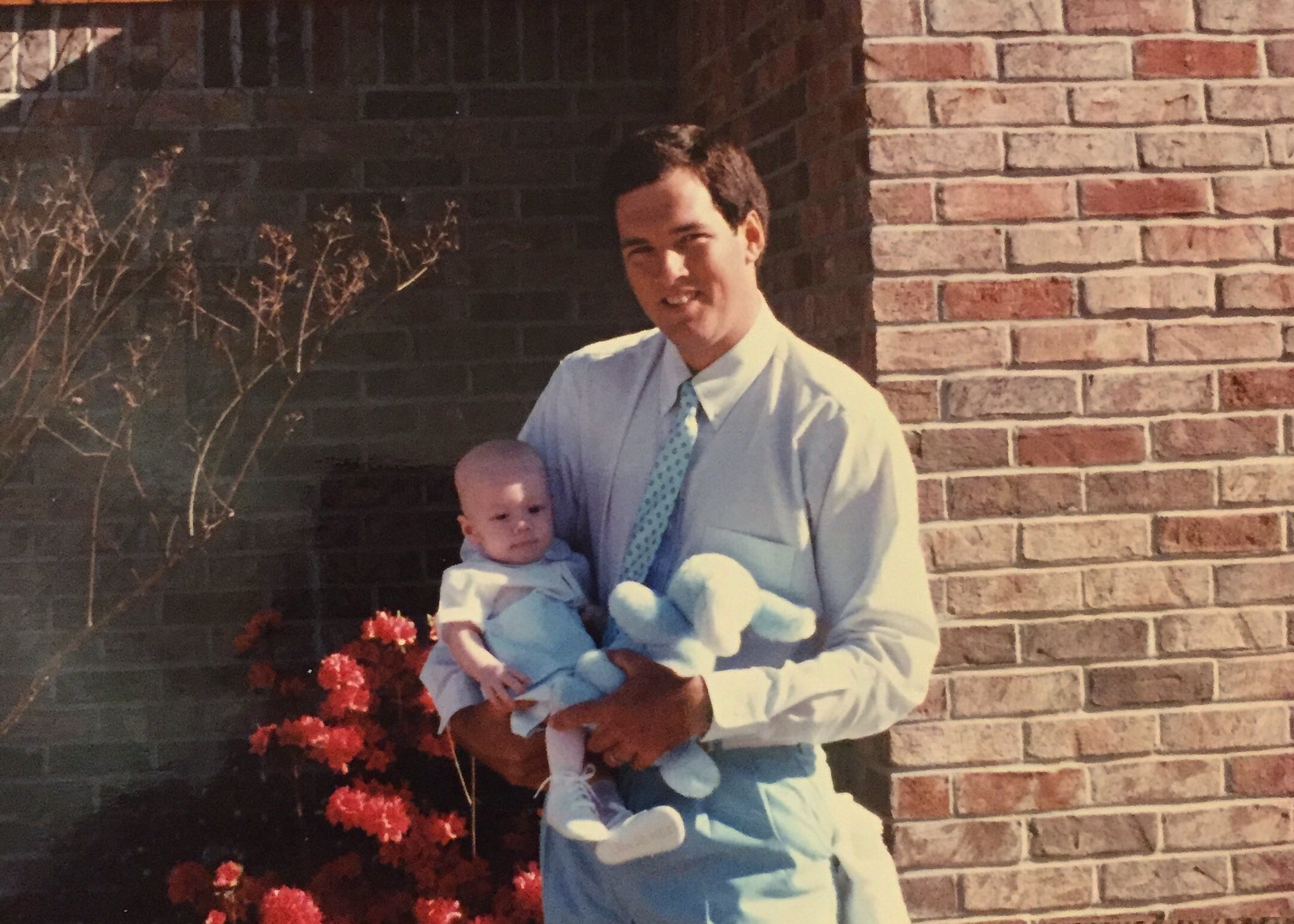 Happy birthday, dad! You sure could rock the pastel blue pants back in the day.   