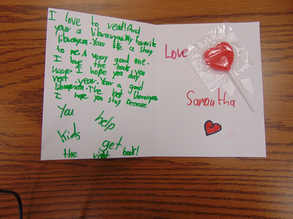 liboubre's tweet image. #hisdlibrariesnow @KolterSchool How did students make you smile today?