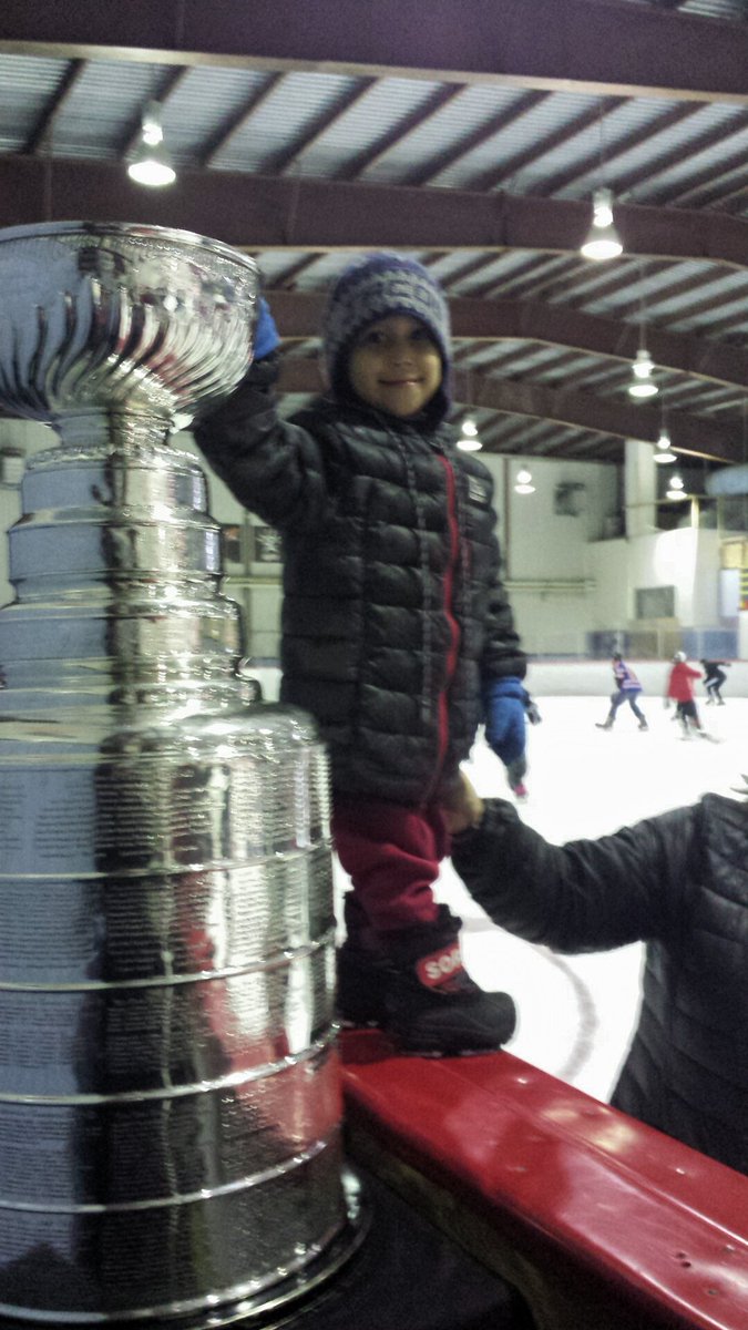 keeperofthecup's tweet image. Big Dreams for a big boy in Iqaluit   "One day I hope to win this" #stanleycup @HockeyHallFame @NHL #pnarctictour