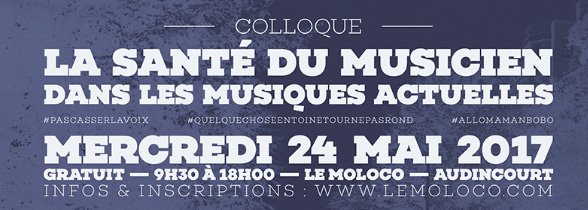 Rendez-vous au Moloco le 24 mai prochain pour travailler sur la Santé des musicien(ne)s ! #santé #musiquesactuelles