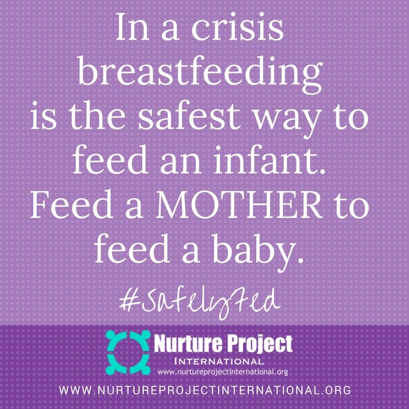 In a crisis #breastfeeding is the safest way to feed an infant. Feed the mother so she can feed her baby #safelyfed