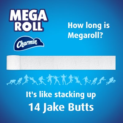 Charmin's tweet image. We sent @JBooty_88 a Dump Truck full of #MegaRoll - if you're wondering how much that is . . . well trust us, it's a LOT!  💩