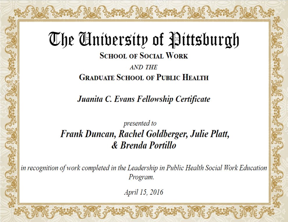 Pitt Social Work On Twitter Recipients Received The