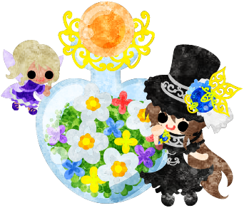 Atelier B W Lineスタンプ フリーのイラスト素材 黒いシルクハットの少女と可愛い妖精と花の瓶 Free Illustration A Black Silk Hat Girl And A Cute Fairy And A Flower Bottle T Co Vuhbp04c2a T Co Knlpgudei9