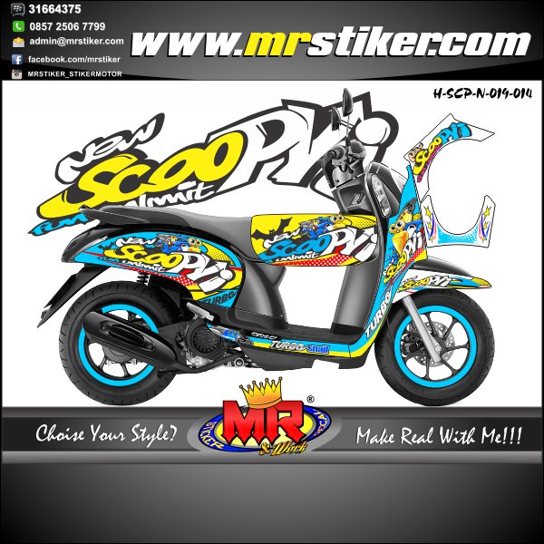 25+ Inspirasi Keren Stiker Honda Scoopy