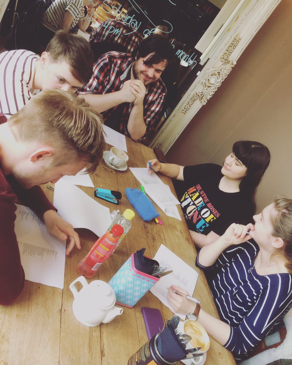 LittleFinnP's tweet photo. #Macbeth team this morning #HardAtWork ☕️ https://t.co/56U0EdsMxU